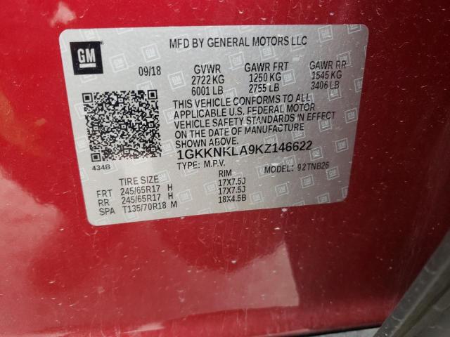 Photo 9 VIN: 1GKKNKLA9KZ146622 - GMC ACADIA SLE 