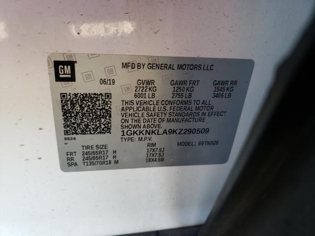 Photo 9 VIN: 1GKKNKLA9KZ290509 - GMC ACADIA SLE 