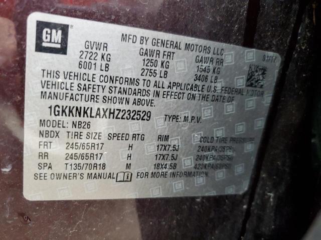 Photo 13 VIN: 1GKKNKLAXHZ232529 - GMC ACADIA 