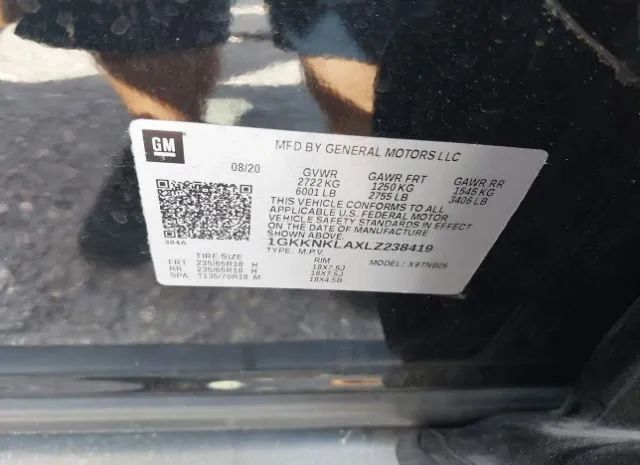 Photo 8 VIN: 1GKKNKLAXLZ238419 - GMC ACADIA 