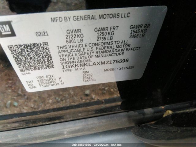 Photo 8 VIN: 1GKKNKLAXMZ175596 - GMC ACADIA 