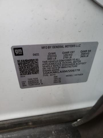 Photo 9 VIN: 1GKKNKLAXMZ206779 - GMC ACADIA SLE 