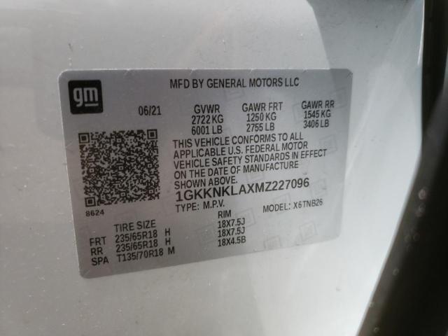 Photo 9 VIN: 1GKKNKLAXMZ227096 - GMC ACADIA SLE 