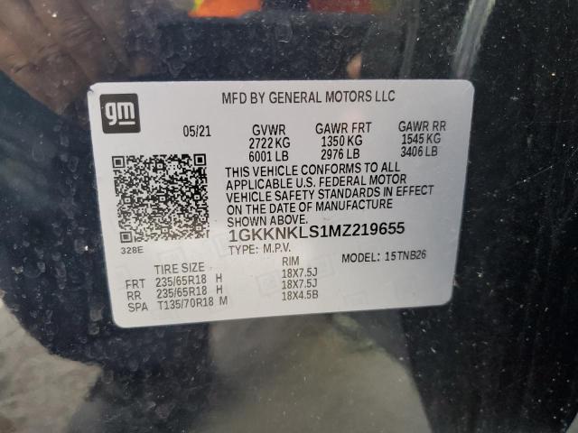 Photo 12 VIN: 1GKKNKLS1MZ219655 - GMC ACADIA SLE 