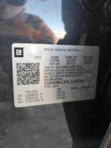 Photo 12 VIN: 1GKKNKLS2LZ158783 - GMC ACADIA SLE 