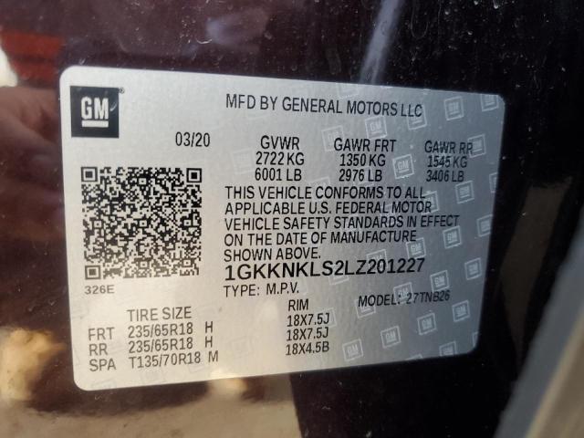 Photo 12 VIN: 1GKKNKLS2LZ201227 - GMC ACADIA SLE 