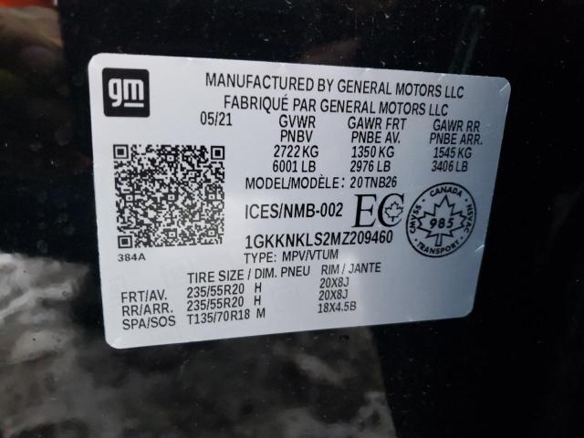 Photo 9 VIN: 1GKKNKLS2MZ209460 - GMC ACADIA 