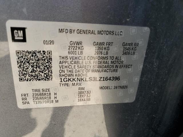 Photo 12 VIN: 1GKKNKLS3LZ164396 - GMC ACADIA SLE 