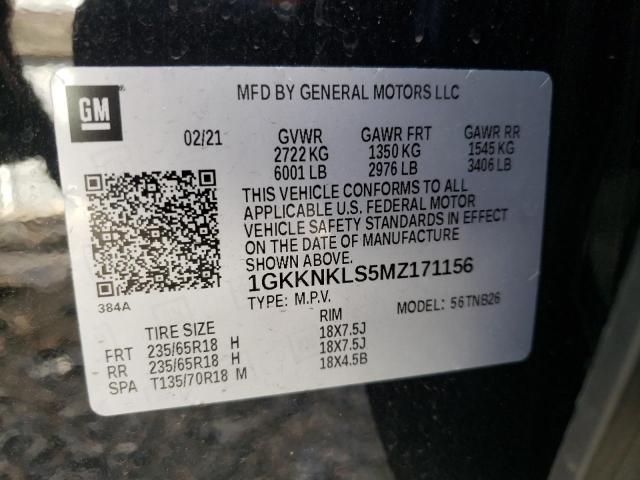 Photo 12 VIN: 1GKKNKLS5MZ171156 - GMC ACADIA SLE 