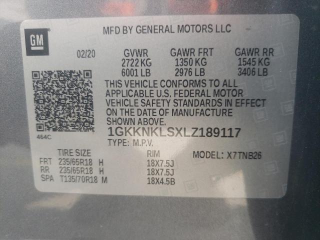 Photo 13 VIN: 1GKKNKLSXLZ189117 - GMC ACADIA SLE 