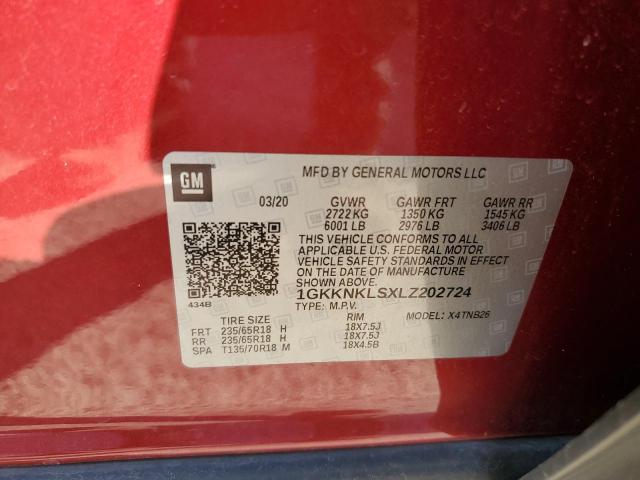 Photo 12 VIN: 1GKKNKLSXLZ202724 - GMC ACADIA SLE 