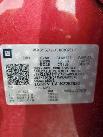 Photo 13 VIN: 1GKKNLLA1KZ252620 - GMC ACADIA SLE 