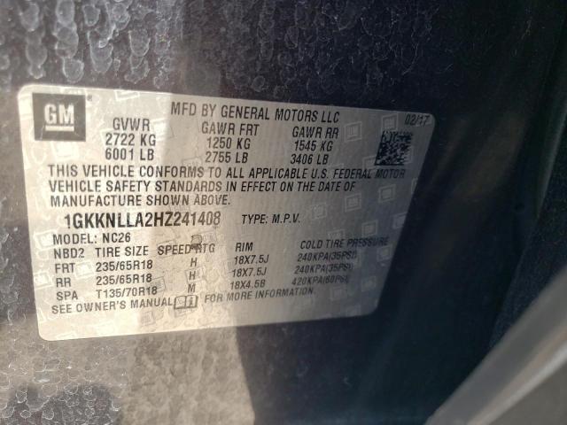 Photo 13 VIN: 1GKKNLLA2HZ241408 - GMC ACADIA SLE 