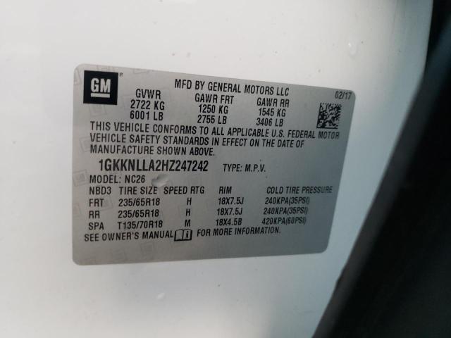 Photo 11 VIN: 1GKKNLLA2HZ247242 - GMC ACADIA SLE 