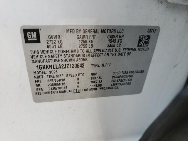 Photo 11 VIN: 1GKKNLLA2JZ120643 - GMC ACADIA 