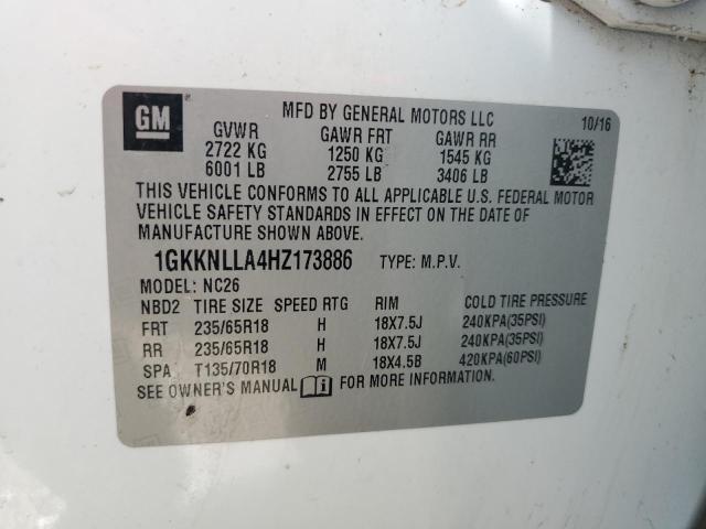 Photo 13 VIN: 1GKKNLLA4HZ173886 - GMC ACADIA SLE 