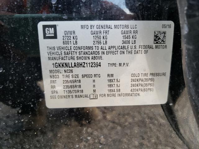 Photo 9 VIN: 1GKKNLLA8HZ112394 - GMC ACADIA SLE 