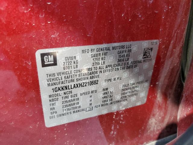 Photo 12 VIN: 1GKKNLLAXHZ210682 - GMC ACADIA 