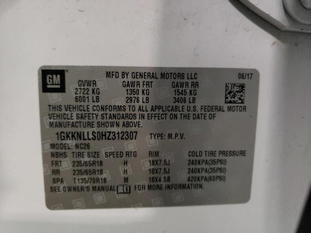 Photo 11 VIN: 1GKKNLLS0HZ312307 - GMC ACADIA SLE 