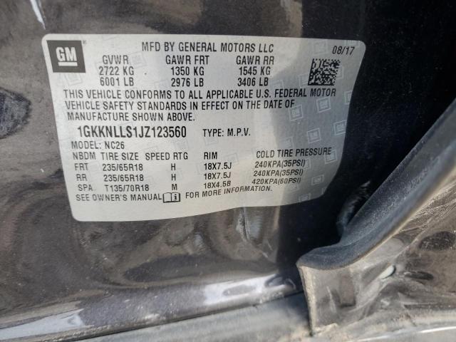 Photo 12 VIN: 1GKKNLLS1JZ123560 - GMC ACADIA SLE 