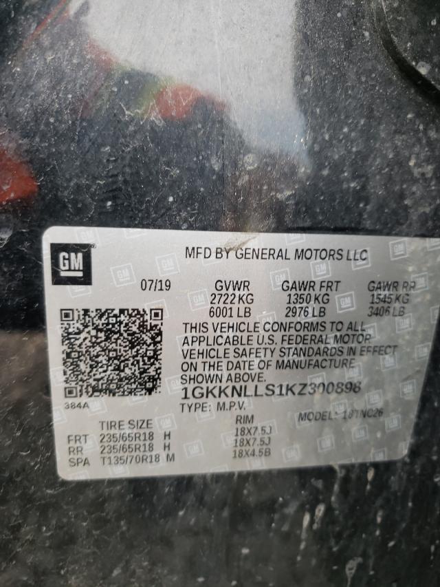 Photo 9 VIN: 1GKKNLLS1KZ300898 - GMC ACADIA SLE 