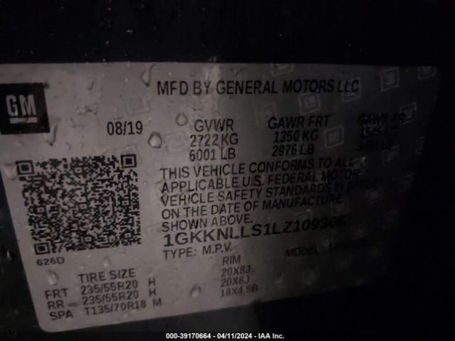 Photo 8 VIN: 1GKKNLLS1LZ109306 - GMC ACADIA 