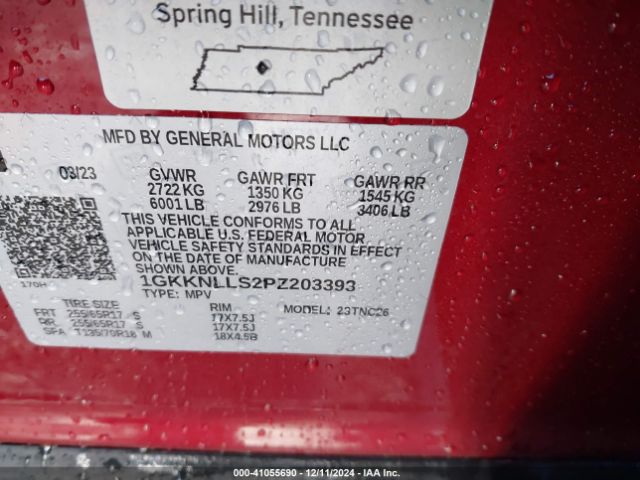 Photo 8 VIN: 1GKKNLLS2PZ203393 - GMC ACADIA 