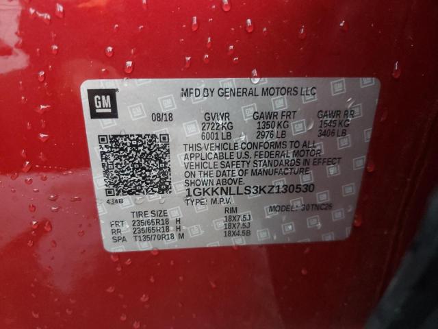 Photo 12 VIN: 1GKKNLLS3KZ130530 - GMC ACADIA SLE 