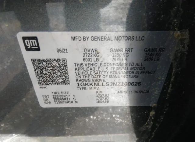 Photo 8 VIN: 1GKKNLLS3NZ100626 - GMC ACADIA 