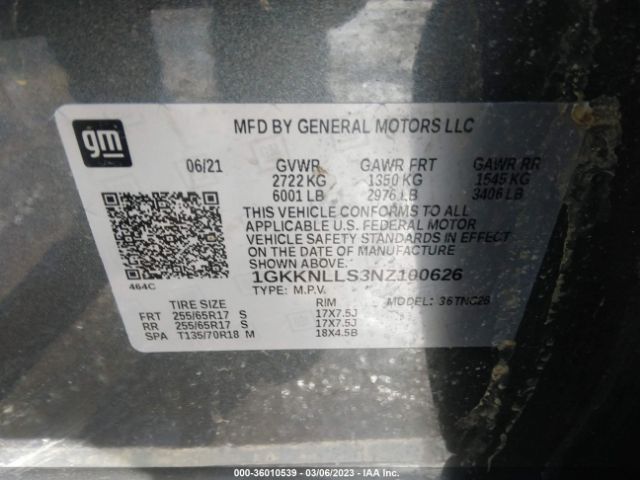 Photo 8 VIN: 1GKKNLLS3NZ100626 - GMC ACADIA 