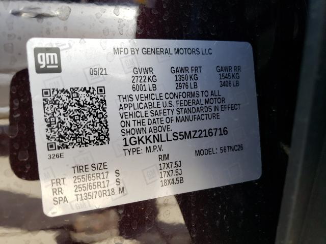 Photo 9 VIN: 1GKKNLLS5MZ216716 - GMC ACADIA AT4 