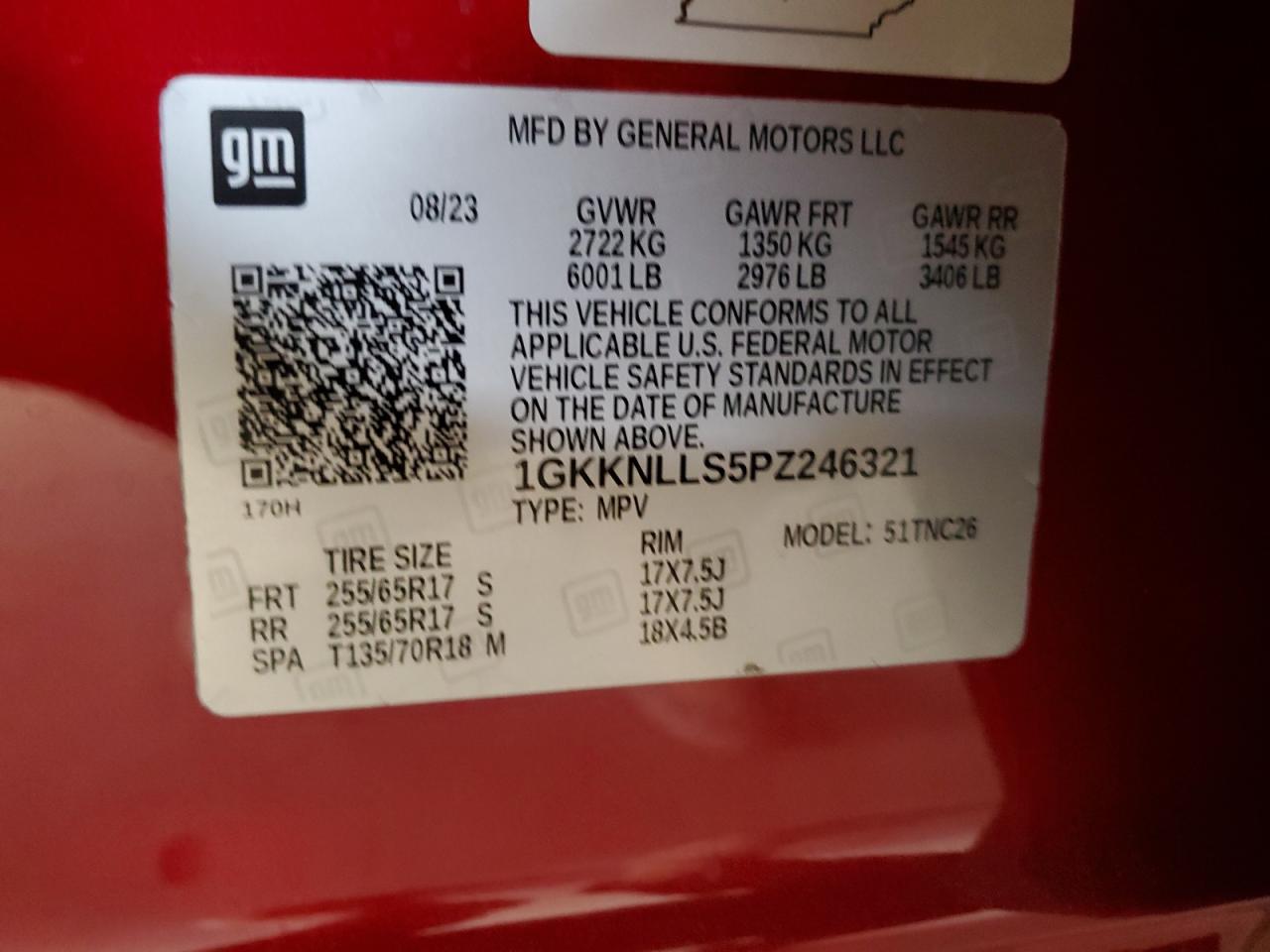 Photo 12 VIN: 1GKKNLLS5PZ246321 - GMC ACADIA 