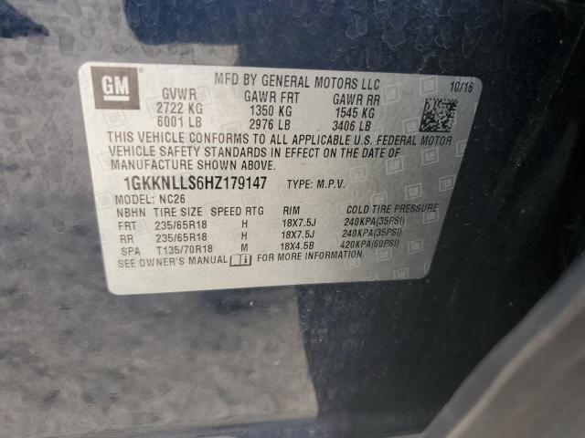 Photo 11 VIN: 1GKKNLLS6HZ179147 - GMC ACADIA SLE 