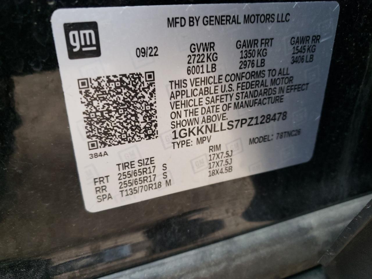 Photo 11 VIN: 1GKKNLLS7PZ128478 - GMC ACADIA 