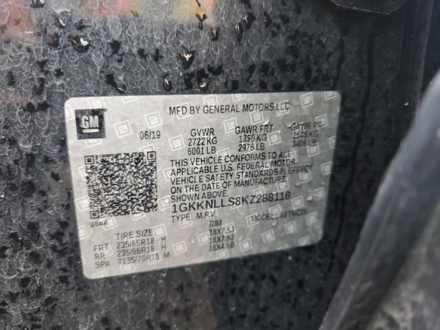 Photo 12 VIN: 1GKKNLLS8KZ288118 - GMC ACADIA SLE 