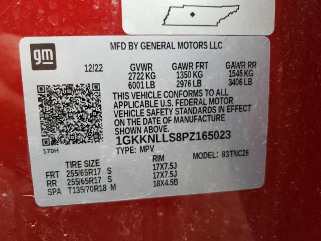 Photo 12 VIN: 1GKKNLLS8PZ165023 - GMC ACADIA 