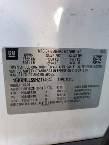 Photo 13 VIN: 1GKKNLLS9HZ174945 - GMC ACADIA SLE 