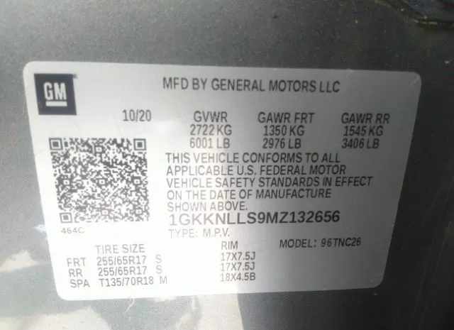 Photo 8 VIN: 1GKKNLLS9MZ132656 - GMC ACADIA 