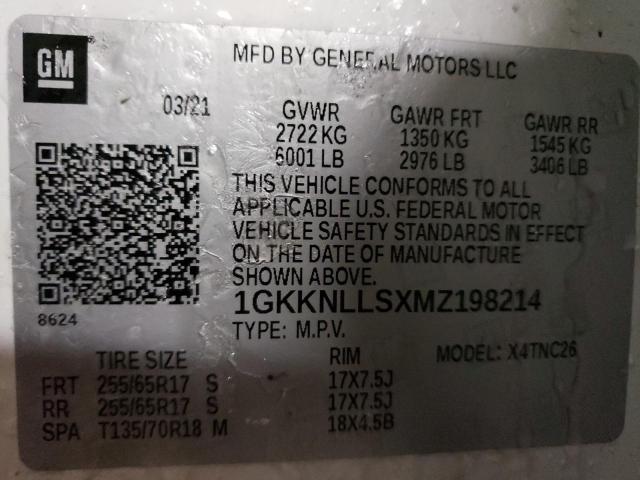 Photo 9 VIN: 1GKKNLLSXMZ198214 - GMC ACADIA AT4 