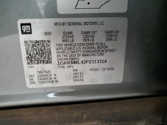 Photo 11 VIN: 1GKKNML42PZ113314 - GMC ACADIA SLT 