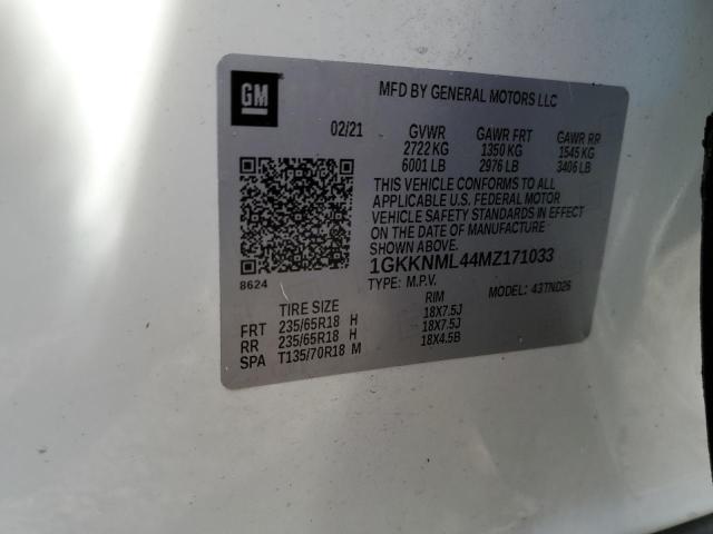 Photo 13 VIN: 1GKKNML44MZ171033 - GMC ACADIA SLT 