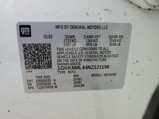 Photo 9 VIN: 1GKKNML44NZ121198 - GMC ACADIA SLT 