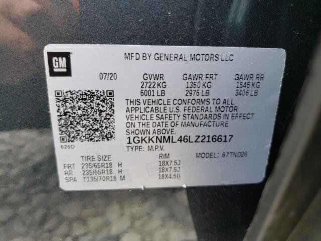 Photo 11 VIN: 1GKKNML46LZ216617 - GMC ACADIA SLT 