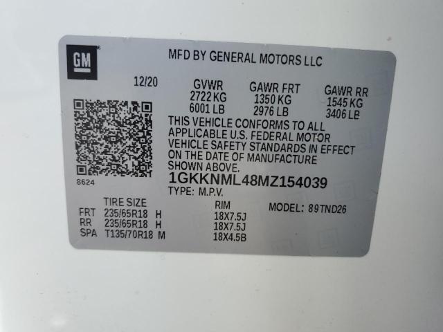 Photo 13 VIN: 1GKKNML48MZ154039 - GMC ACADIA SLT 