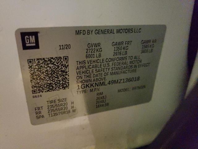 Photo 9 VIN: 1GKKNML49MZ136018 - GMC ACADIA SLT 