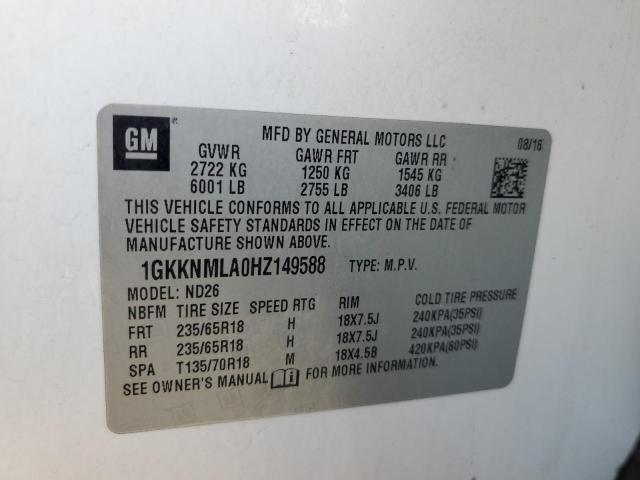 Photo 12 VIN: 1GKKNMLA0HZ149588 - GMC ACADIA 