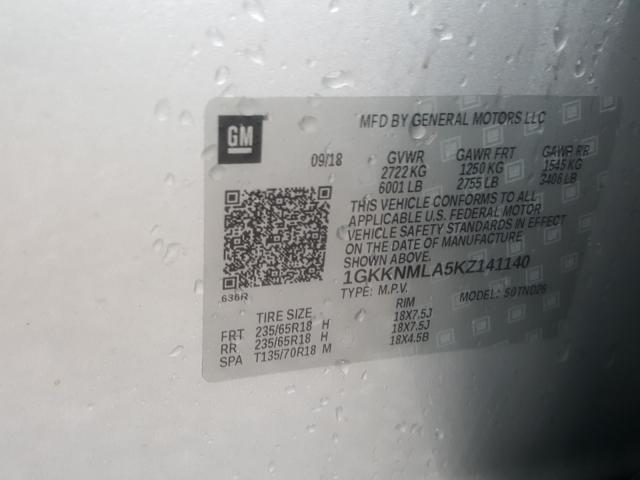 Photo 9 VIN: 1GKKNMLA5KZ141140 - GMC ACADIA SLT 