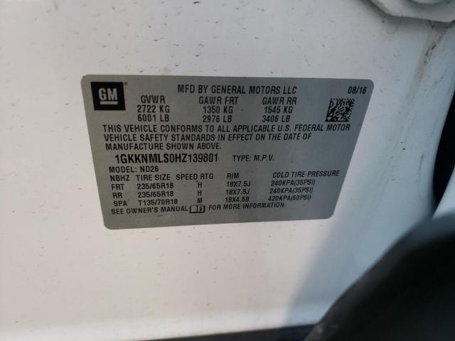 Photo 9 VIN: 1GKKNMLS0HZ139801 - GMC ACADIA SLT 