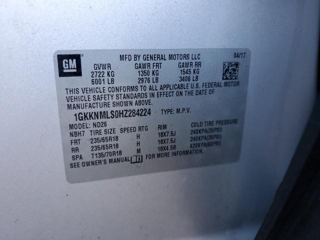 Photo 12 VIN: 1GKKNMLS0HZ284224 - GMC ACADIA SLT 