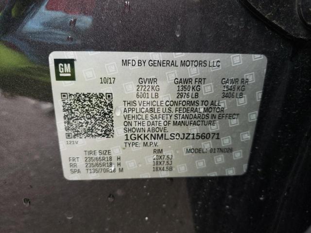 Photo 12 VIN: 1GKKNMLS0JZ156071 - GMC ACADIA SLT 